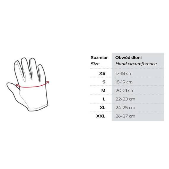 Rękawiczki Accent Bora czarno-czerwone L