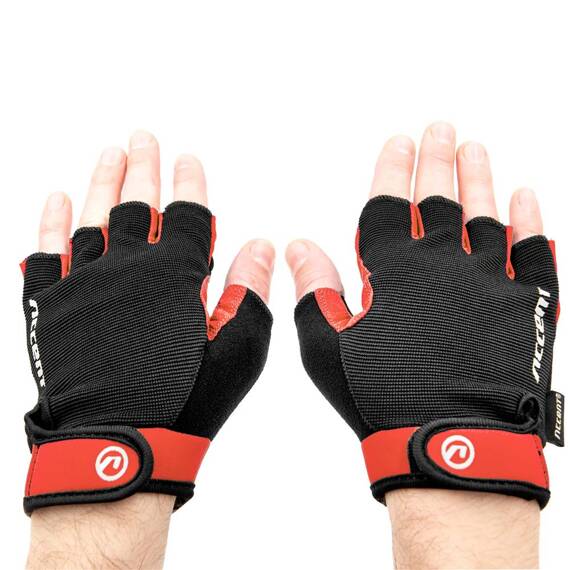 Rękawiczki Accent Bora czarno-czerwone XL