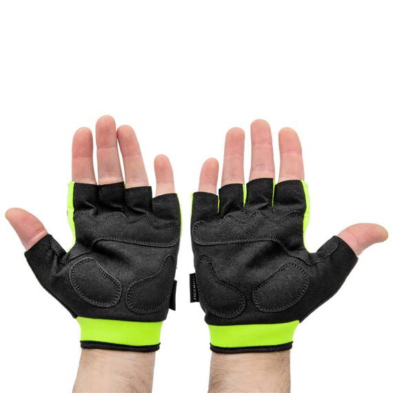 Rękawiczki Accent Bora czarno-żółte fluo XL 
