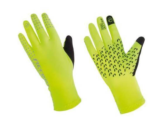 Rękawiczki Accent Gripper zimowe ocieplane żółte fluo XL