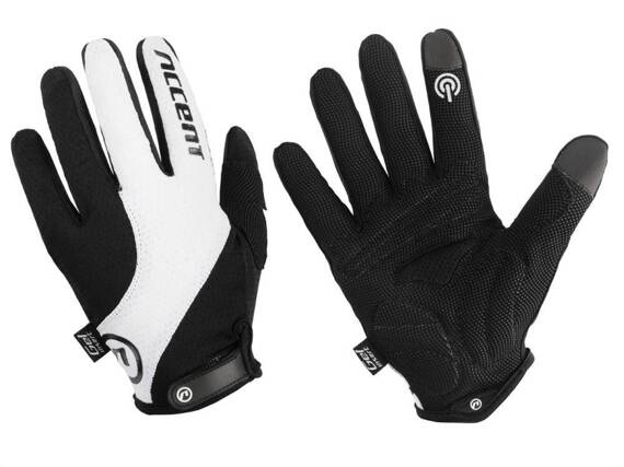 Rękawiczki Accent Marathon czarno-białe L 