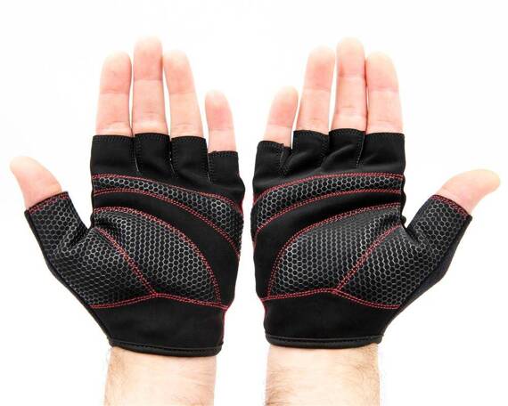 Rękawiczki Brick, czarno - czerwone XL
