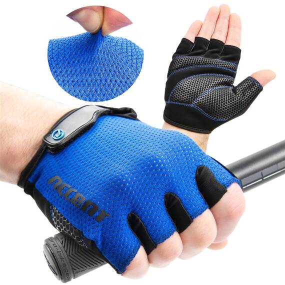 Rękawiczki Brick, czarno - niebieskie XL
