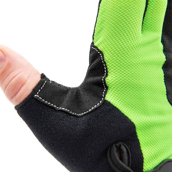 Rękawiczki Rider, czarno - zielone  L