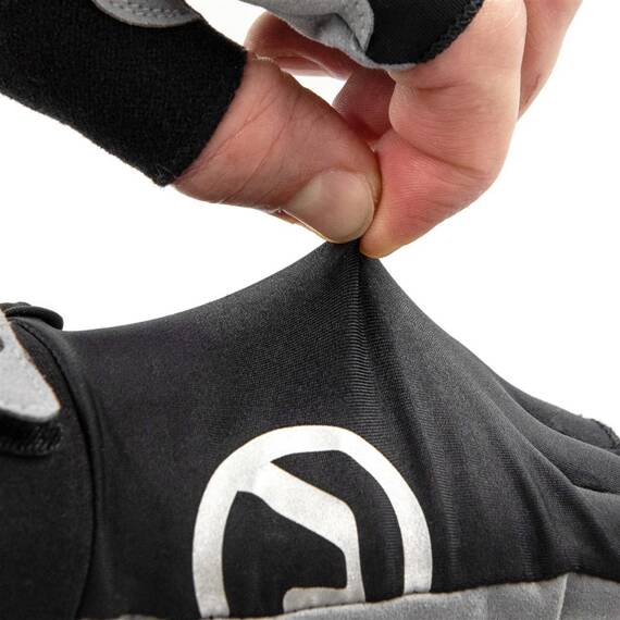 Rękawiczki rowerowe Accent Blacky czarno-szare XL