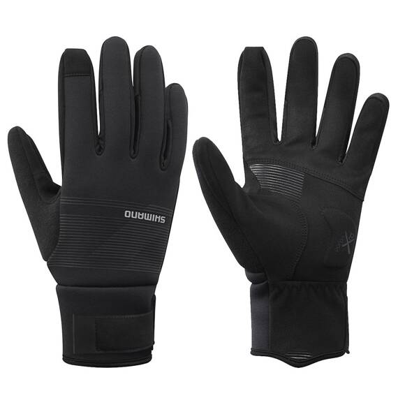 Rękawiczki rowerowe Shimano Windbreak Thermal, czarne, XL