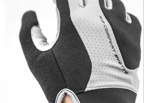 Rękawiczki rowerowe z długimi palcami Accent Champion czarno-szare XXL