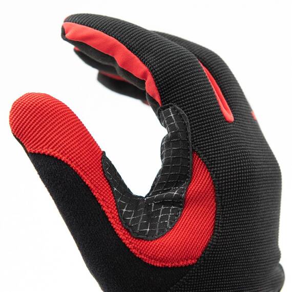 Rękawiczki z długimi palcami Accent Bora czarno - czerwone M