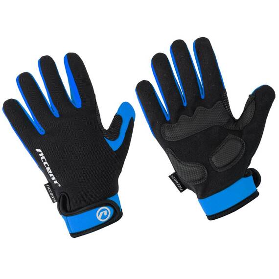 Rękawiczki z długimi palcami Accent Bora czarno - niebieskie M