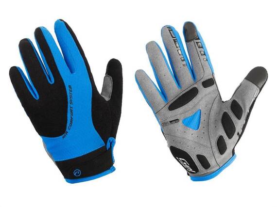 Rękawiczki z długimi palcami Accent Champion czarno-niebieskie L