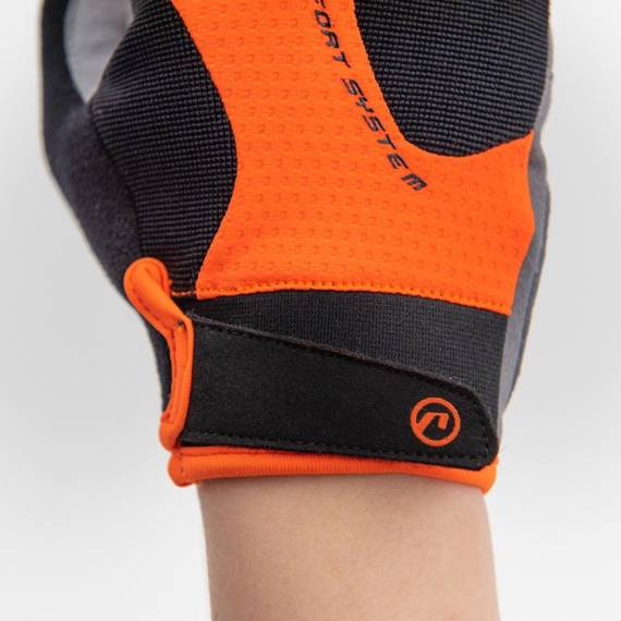 Rękawiczki z długimi palcami Accent Champion czarno-pomarańczowe M