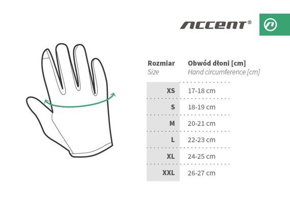 Rękawiczki z długimi palcami Accent Marathon, czarne, XL