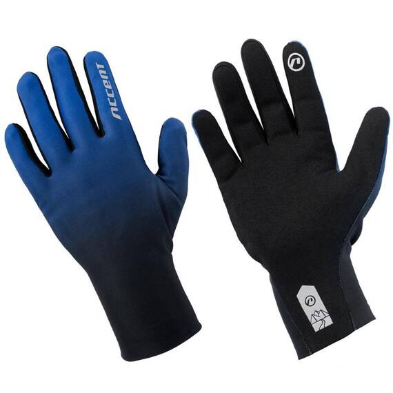 Rękawiczki z długimi palcami Accent Pure Long, niebiesko-czarne, M