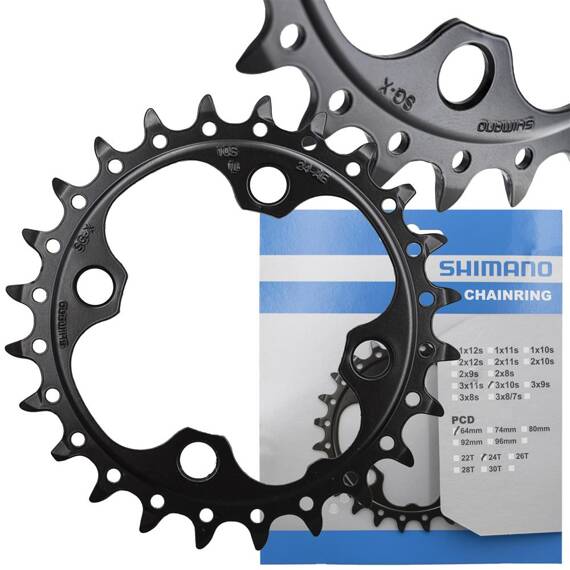 Tarcza mechanizmu korbowego Shimano  FC-M670, FC-M660-10, FC-T671, 3x10-rz, 24T, czarna