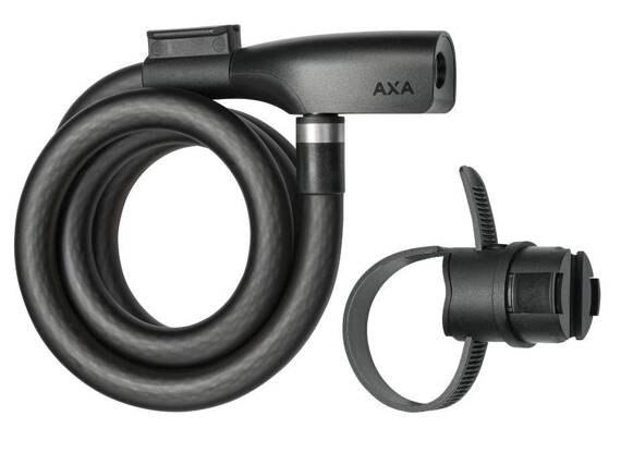 Zapięcie rowerowe AXA Resolute 15-180, 15 mm x 180 cm w kolorze czarnym z mocowaniem do ramy roweru 