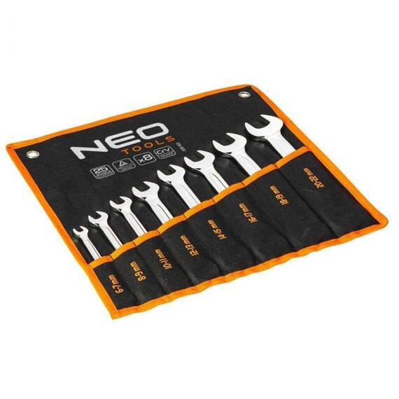 Zestaw kluczy Neo Tools płaskie, dwustronne,  6-22 mm, 8 szt. 