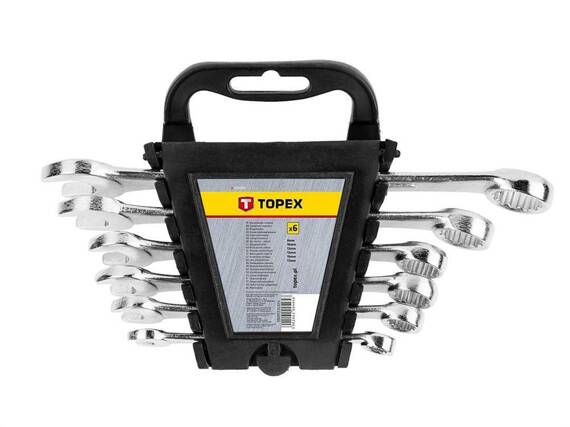 Zestaw kluczy płasko-oczkowych Topex 8-17 mm, 6 szt.