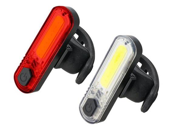 Zestaw lampek rowerowych Mactronic DuoSlim, 60 lm/18 lm USB