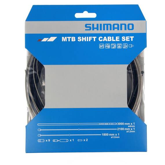 Zestaw linek i pancerzy przerzutkowych MTB Shimano, czarne (Y60098021)