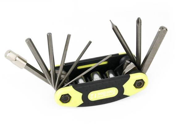Zestaw narzędzi/ kluczy (scyzoryk) Author Toolbox 12 12 w 1 żółto-czarno-srebrne