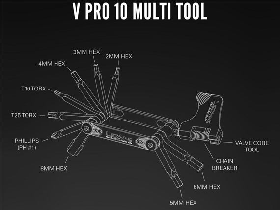 Zestaw narzędzi (scyzoryk) Lezyne V Pro Multi Tools 10
