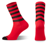 Skarpetki kolarskie Stripe Long, czerwono-czarne, L (42-44)